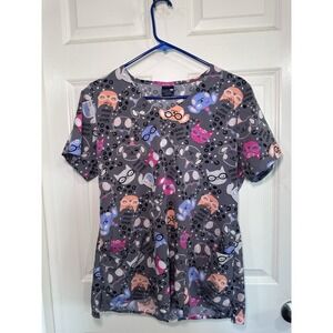 Zoe Chloe Women's Scrub Top Size Medium